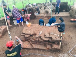 Tiga Struktur Candi Tunggangan Dewa Trimurti Ditemukan di Situs Gemekan