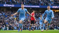 Manchester City menang 4-1 atas Manchester United di Etihad Stadium dalam lanjutan Liga Inggris, Minggu (6/3) (Getty Images)