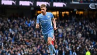 Kevin De Bruyne terus jadi jendral lini serang Manchester City, dengan raihan sembilan gol dan tiga assist dari 23 laga di Liga Inggris sejauh ini (Getty Images)