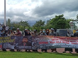 Massa Aksi Bela Islam di Aceh Demo Menag Yaqut