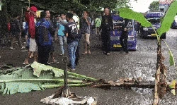 Protes Jalan Rusak, Sopir Angkot Blokir Ruas Sukabumi - Bogor