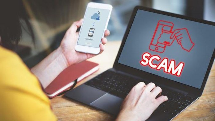 Ilustrasi pembobolan akun atau scam. awal kecurifaan staf media