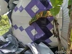 Hujan Deras Disertai Angin Kencang di Lamongan, Kubah Masjid Roboh