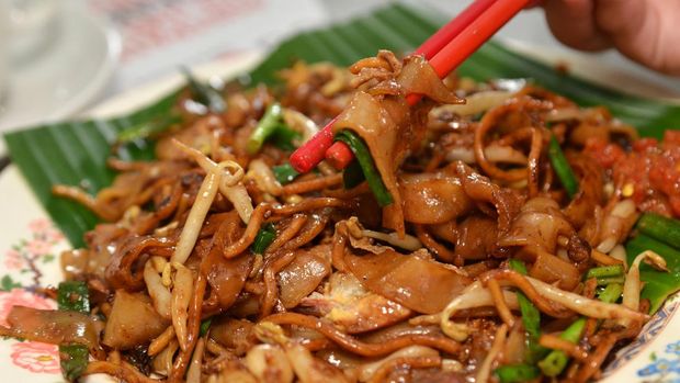 Fried Penang Char Kuey Teow which is a popular noodle dish in Malaysia
