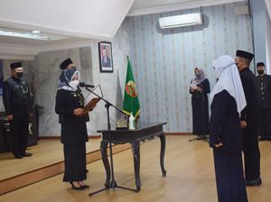 Bupati Mojokerto Lantik Kadis Disbudporapar dan Jafung Disdik Baru