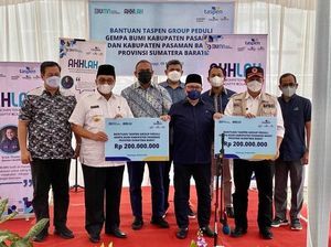 Andre Rosiade & Taspen Salurkan Rp 400 Juta buat Korban Gempa Sumbar