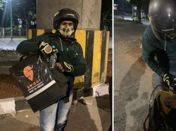 Baik Banget! Pengantar Makanan Ini Beri Bensin Gratis ke Pemotor yang Kehabisan Bensin