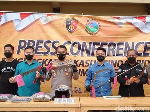 Bawa Sajam untuk Serang Suporter Rival, 6 ABG Ditangkap Polres Cilegon