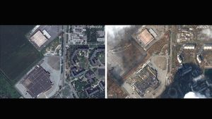 Before-After Invasi Rusia, Kota Ini Nyaris Rata dengan Tanah
