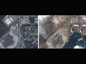 Before-After Invasi Rusia, Kota Ini Nyaris Rata dengan Tanah