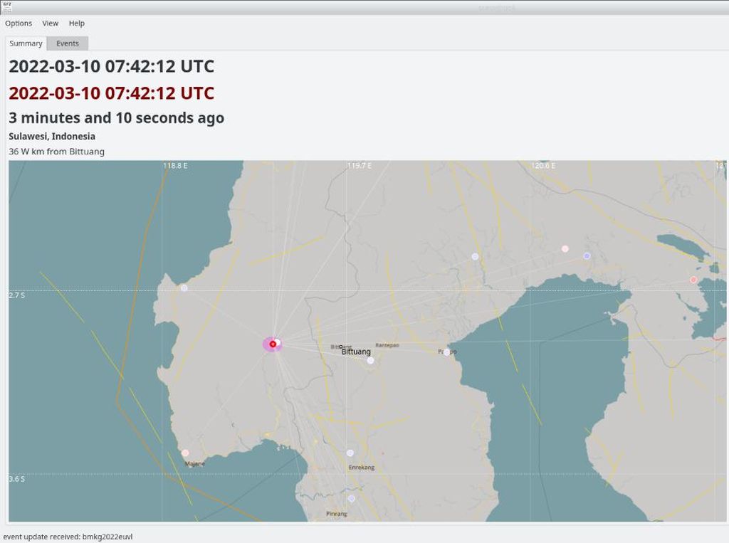 Gempa M 3,2 Guncang Mamasa Sulbar, Tidak Berpotensi Tsunami
