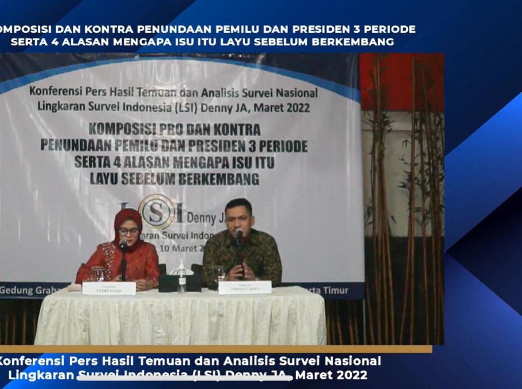 Survei LSI Denny JA: Mayoritas Pemilih PKB-Golkar-PAN Tolak Pemilu Ditunda