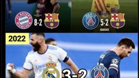 Satu lagi meme rangkuman Messi saat gagal di Liga Champions. Foto: dok. Twitter