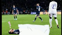 PSG datang dengan unggul agregat 1-0 atas Real Madrid, lalu sempat unggul lagi 1-0 di Bernabeu. Tapi trigol Benzema buat Madrid membalikkan itu semua. Messi pun diledek tidur di lapangan. Foto: dok. Twitter
