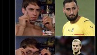 Performa Donnarumma di bawah mistar gawang PSG diledek tak ubahnya Loris Karius -- yang kadung identik dengan blunder. Foto: dok. Twitter
