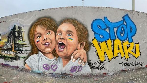 Foto Aneka Mural Dukung Ukraina di Berbagai Penjuru Dunia