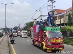 Ratusan Truk Hendak Demo ODOL Konvoi hingga Sebabkan Kemacetan di Sidoarjo