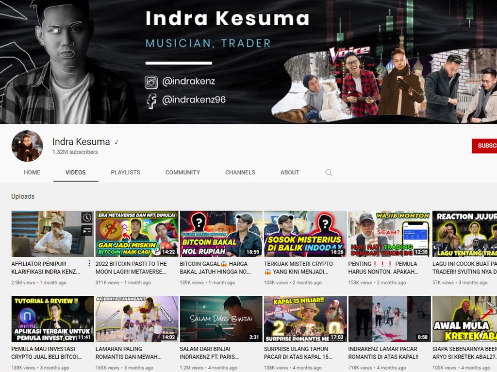 Mengulik Isi YouTube Indra Kenz yang Disita Polisi