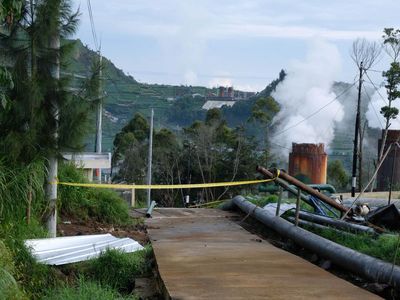 Usai Kebocoran Gas, Garis Polisi Terpasang di PLTP Dieng