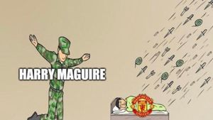 Meme Harry Maguire: Bunuh Diri Lawan Spurs, Disamakan dengan Keledai