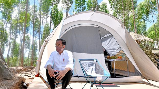 Tenda Jokowi saat berkemah di IKN