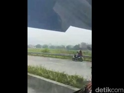 Pemotor Nyelonong di Tol Singosari Diduga Tersesat