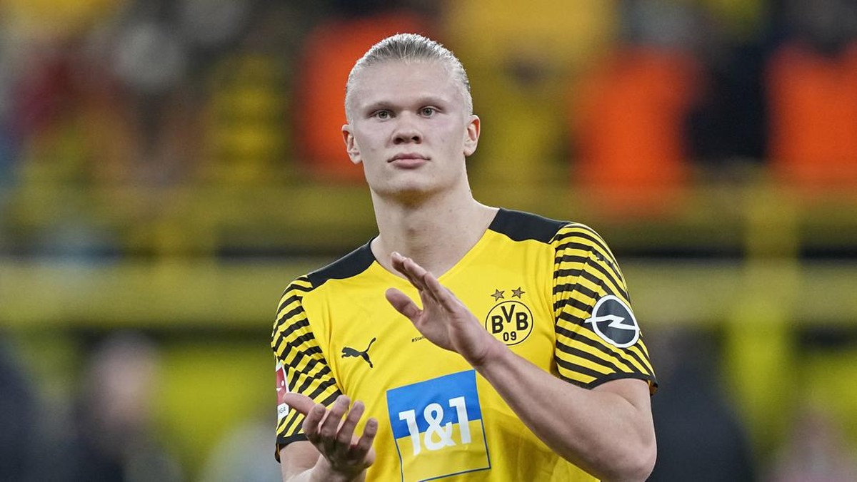 Erling Haaland, properti paling panas di sepakbola Eropa saat ini. (Foto: AP/Martin Meissner)