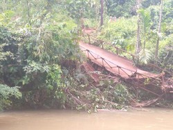 Pembangunan Jembatan Putus di Desa Ciapus Lebak Tunggu Hasil Kajian