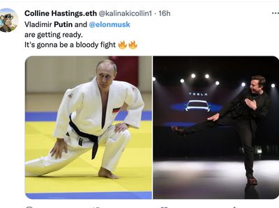 Meme Elon Musk Adu Jotos dengan Vladimir Putin