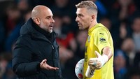 Kata Pep Guardiola, ia semata memuji performa Guaita dan memberi ucapan selamat atas penampilan tersebut. Foto: AP/Matt Dunham