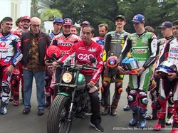 Saat Jokowi Perlihatkan Motor RI 1 ke Marquez cs di Istana