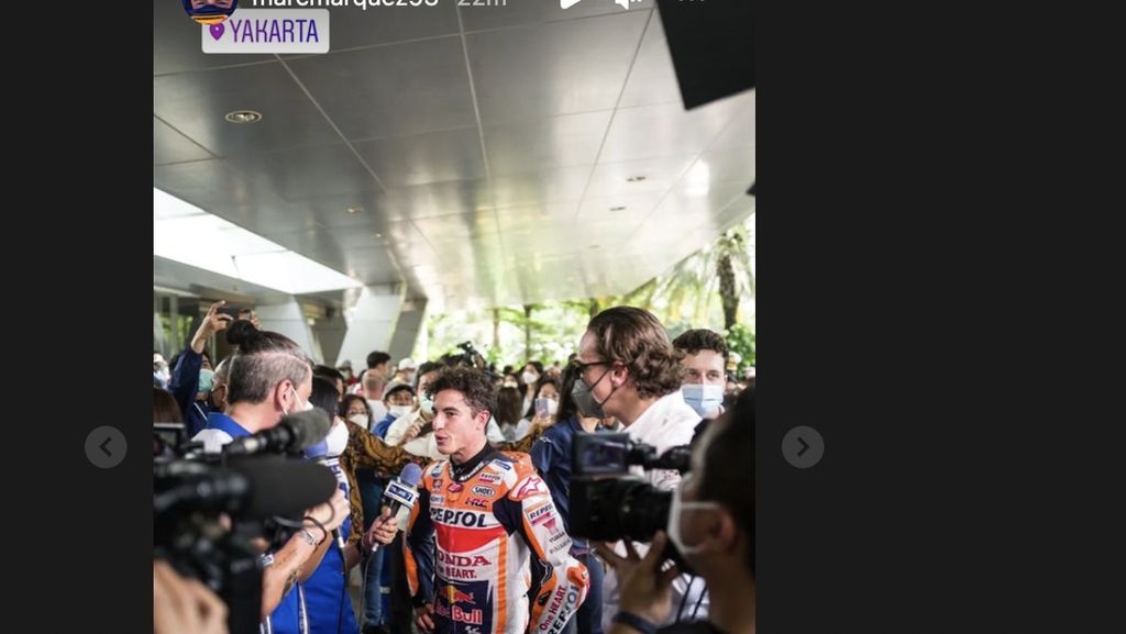Instagram Marc Marquez Cs Dipenuhi Momen Parade di Jakarta