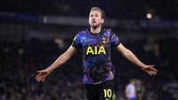 Kane menjebol gawang Brighton di menit ke-57. Foto: AP/Matt Dunham