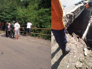 Penopang Jembatan Legendaris di Garut Ambruk, Lalin Dialihkan