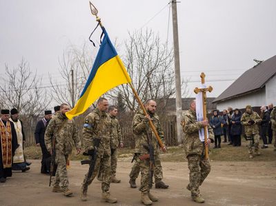 Potret Pemakaman Prajurit Ukraina yang Gugur Membela Tanah Air
