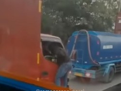 Viral! Sopir Truk Diganggu Asmoro di Cilincing, Ponsel Disikat