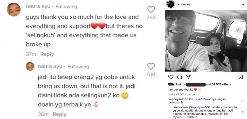 Unggahan Devano dan Naura Ayu