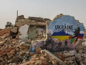 Pengungsi Suriah di Jerman Tunjukkan Solidaritas untuk Ukraina Pengungsi Suriah di Jerman Tunjukkan Solidaritas untuk Ukraina