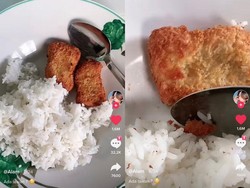 Makan Nasi Porsi Besar dengan Lauk Secuil Jadi Tren di TikTok