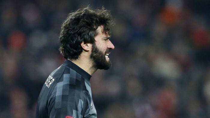 Soccer Football - FA Cup Fifth Round - Liverpool v Norwich City - Anfield, Liverpool, Britain - March 2, 2022 Liverpools Alisson REUTERS/Craig Brough