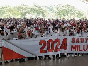 Relawan se- Bandung Raya Deklarasi Sauyunan 2024 Milu Jokowi