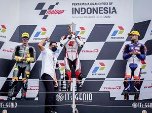 Oliveira Dedikasikan Podium untuk Staf Hotel, Sandiaga:  Good Job Risman! Oliveira Dedikasikan Podium untuk Staf Hotel, Sandiaga:  Good Job Risman!