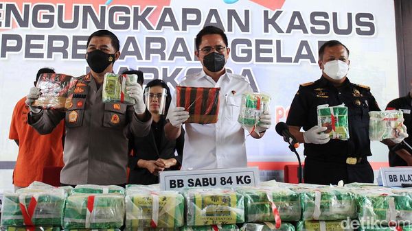 Bareskrim Polri Amankan 84 Kg Sabu