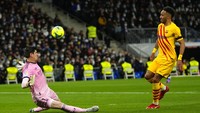 Yang ini merupakan gol keduanya dalam laga. Gol itu menutup pesta gol 4-0 El Barca atas El Real. Foto: AP/Manu Fernandez