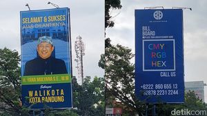 Baliho untuk Plt Walkot Bandung Yana Mulyana Mendadak Hilang