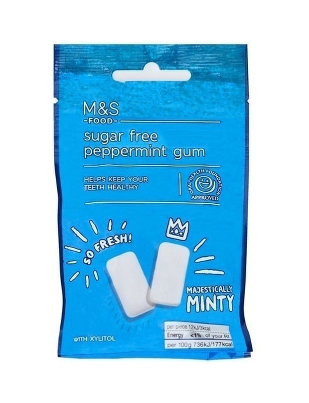 Sugar Free Peppermint Gum/Foto: marksandspencer.com Sugar Free Peppermint Gum/Foto: marksandspencer.com