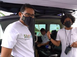Menparekraf Menilik Campervan Eddi Brokoli yang Digunakan Untuk ke Mandalika