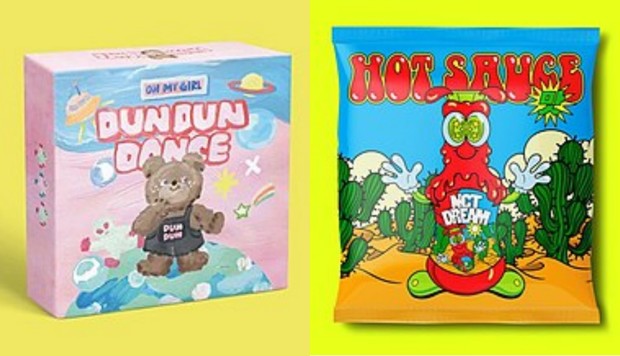 Foto sampul album OH MY GIRL dan NCT DREAM yang dirilis pada 2021