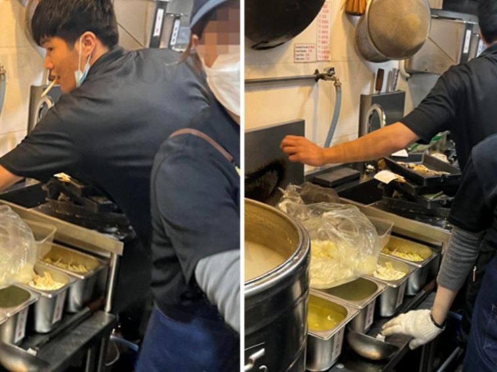 Duh! Pegawai Ini Ketahuan Merokok Saat Memasak Makanan Pelanggan Duh! Pegawai Ini Ketahuan Merokok Saat Memasak Makanan Pelanggan