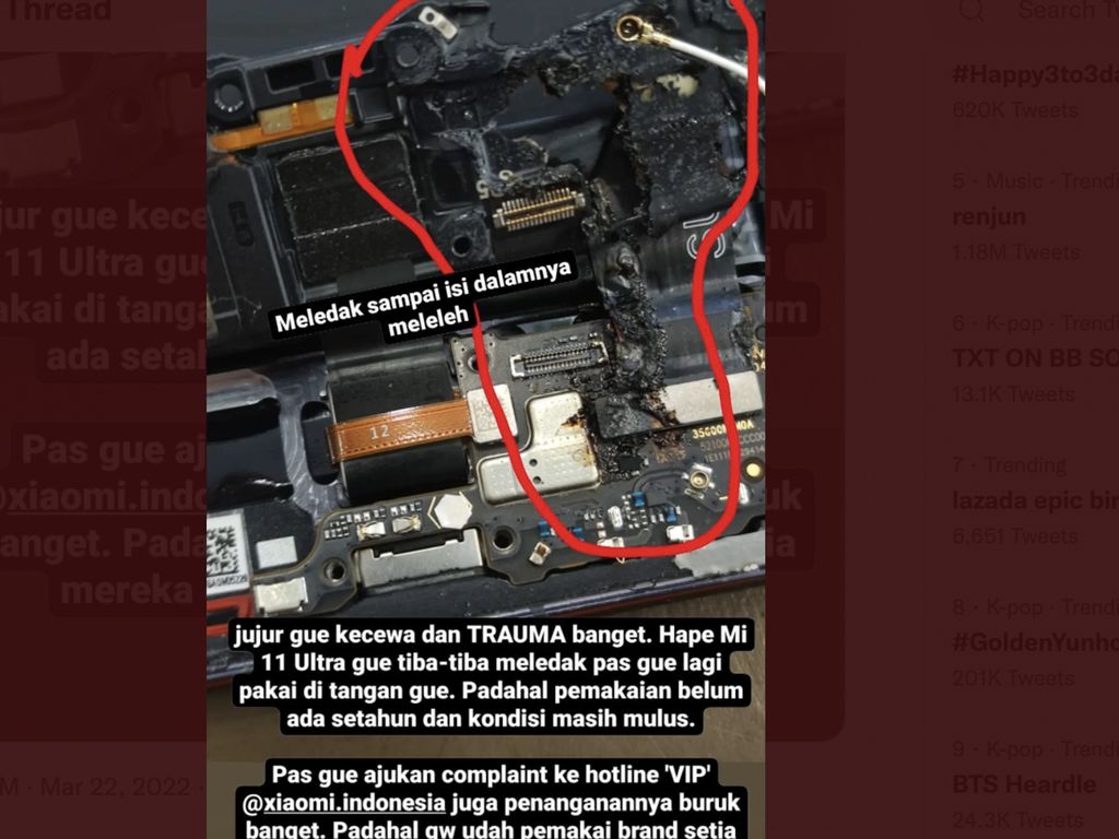 Pemilik Mi 11 Ultra Klarifikasi Ponselnya Terbakar Bukan Meledak Pemilik Mi 11 Ultra Klarifikasi Ponselnya Terbakar Bukan Meledak